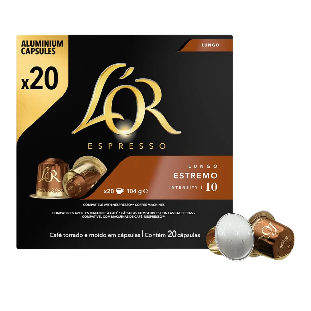 L’Or Espresso Lungo Estremo Aluminium Capsules 20 Capsules