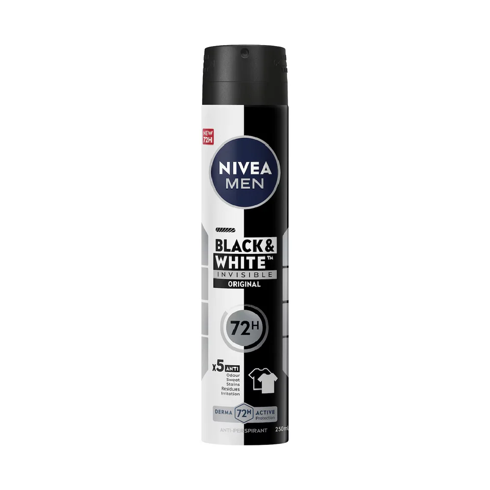 NIVEA Men Black & White Invisible Original Antiperspirant Spray 72h