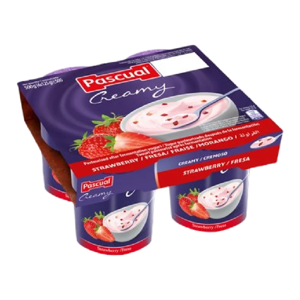 Pascual Creamy Yaourt Fraise Crémeux 4 x 125 g