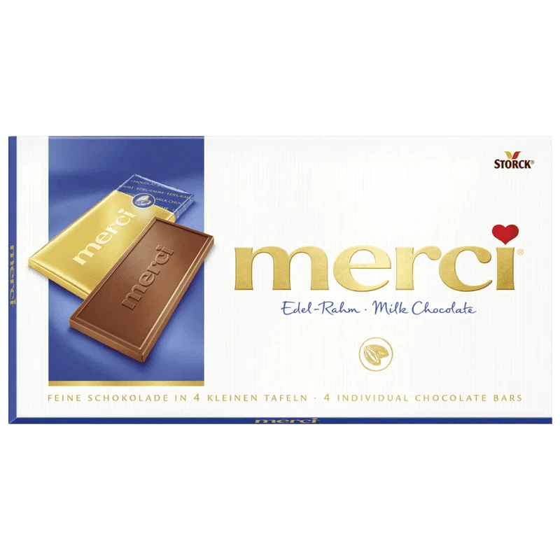 Merci Barre Chocolatée Fourrée à La Crème Fine 100g