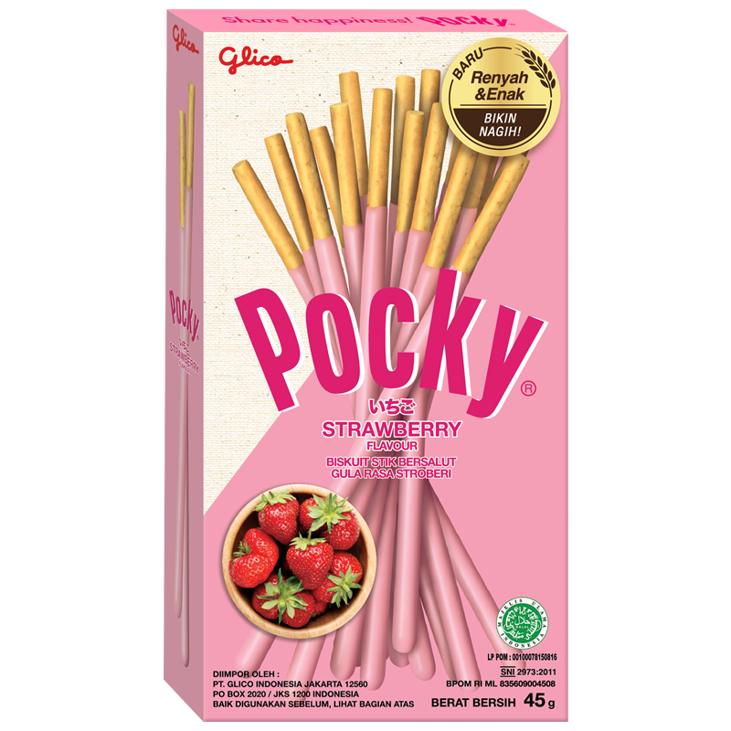 Glico Pocky Fraise Biscuit Sticks 45 g