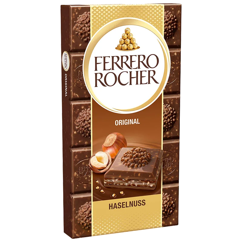 Tablette Ferrero Rocher Au Chocolat Au Lait 90g