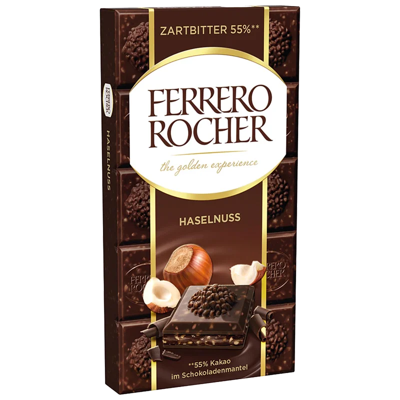 Tablette Ferrero Rocher Au Chocolat Noir 90g