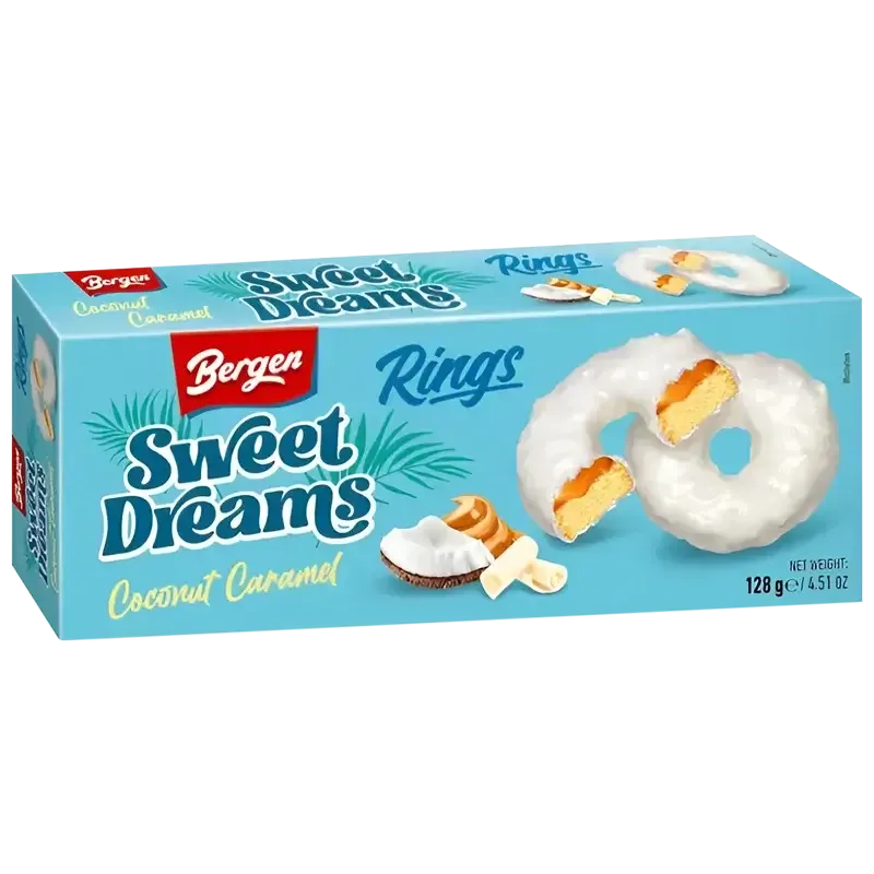 Bergen Sweet Dreams Rings Coco Caramel 128g