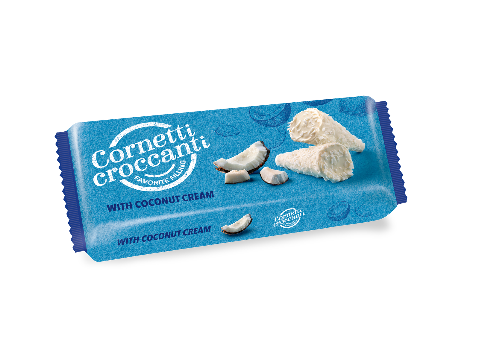 Cornetti Croccanti à la Crème de Coco 112g