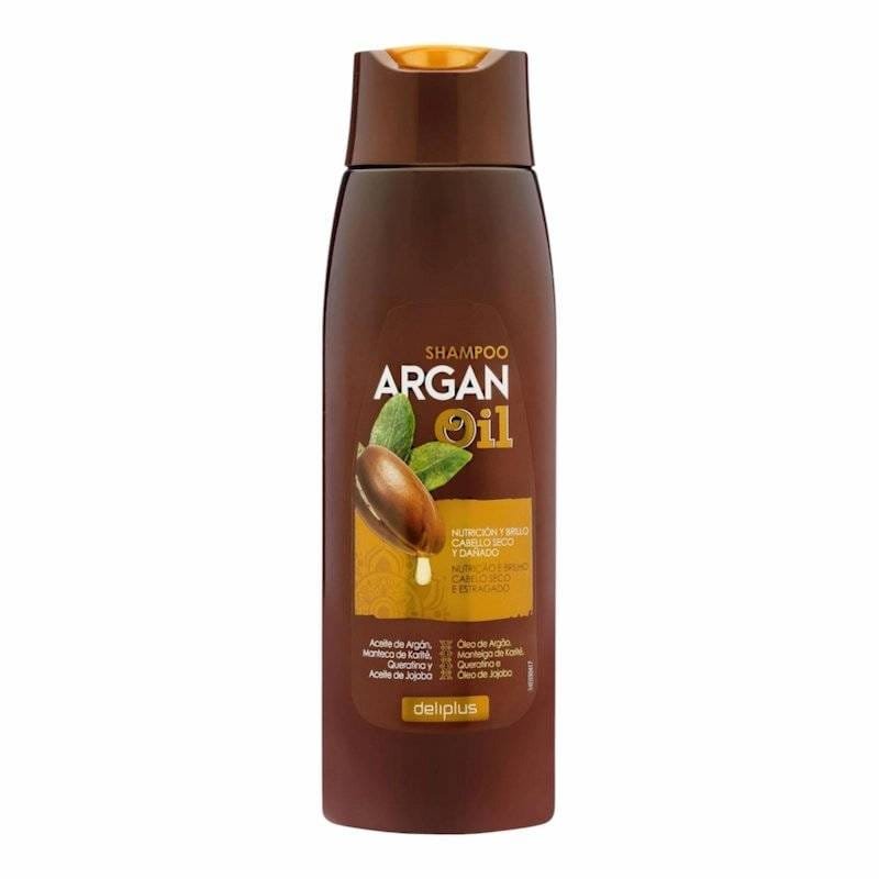 Lot de 2 shampoings 400 ml et masque 400 ml à l'huile d'argan pour cheveux secs et abîmés, 2 x 400 ml Deliplus – Image 3