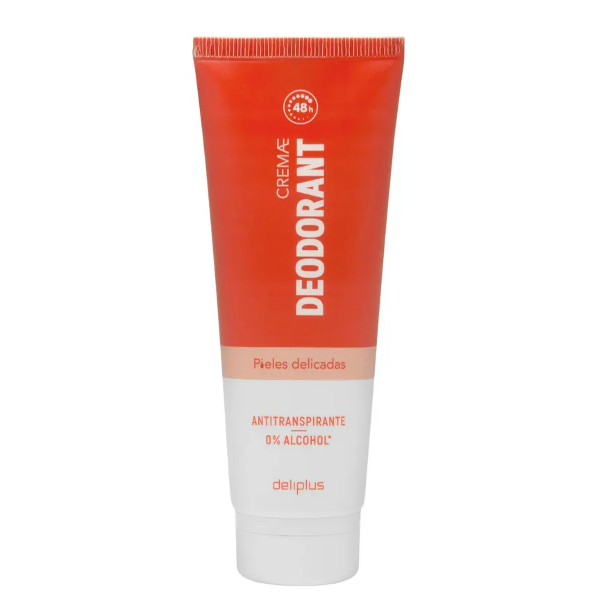 Déodorant crème peau délicate Deliplus anti-transpirant 0 % alcool